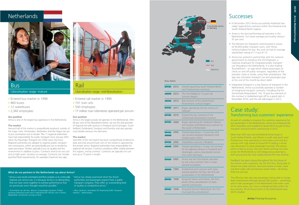 Netherlands Successes Bus Rail Case Study