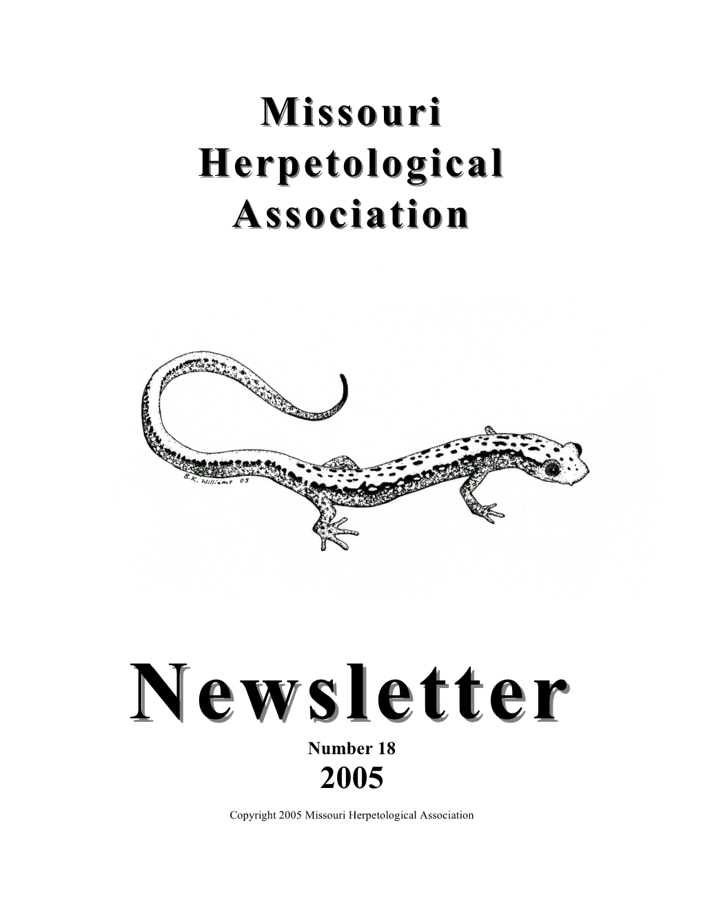 Missouri Herpetological Association Newsletter #18 (2005)