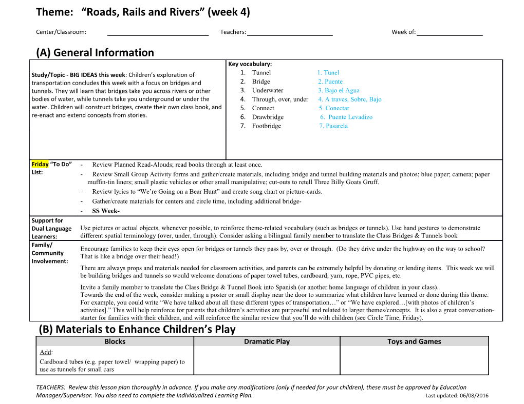 Related Resources: a Teacher S Guide to Opening Centers, Heritage Tree Parent Handout s5