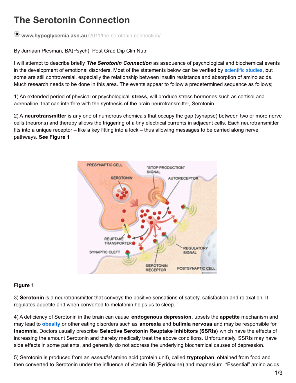 The Serotonin Connection