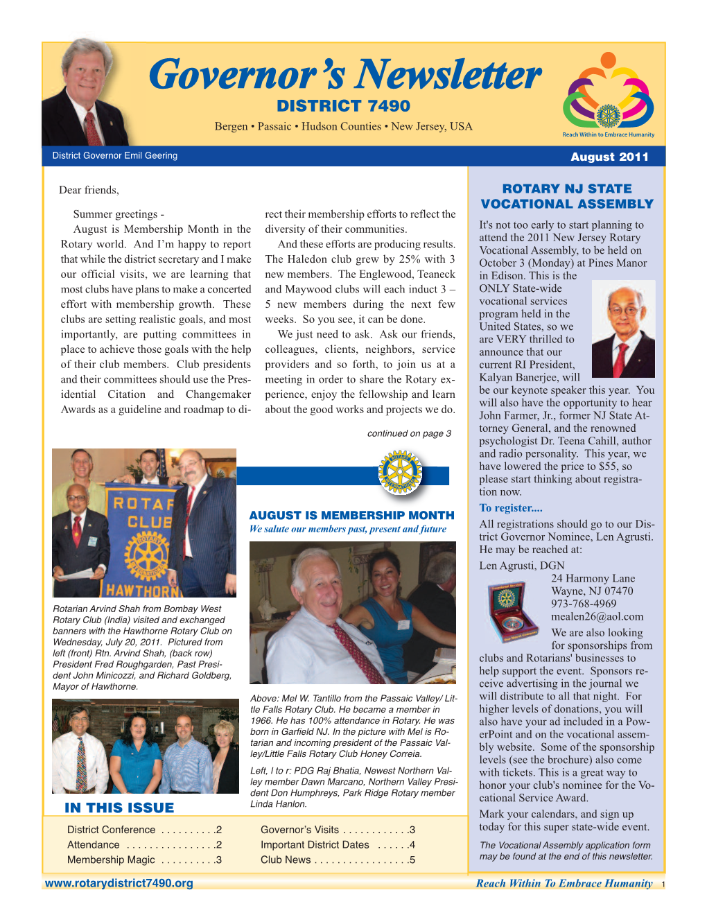 Governor's Newsletter