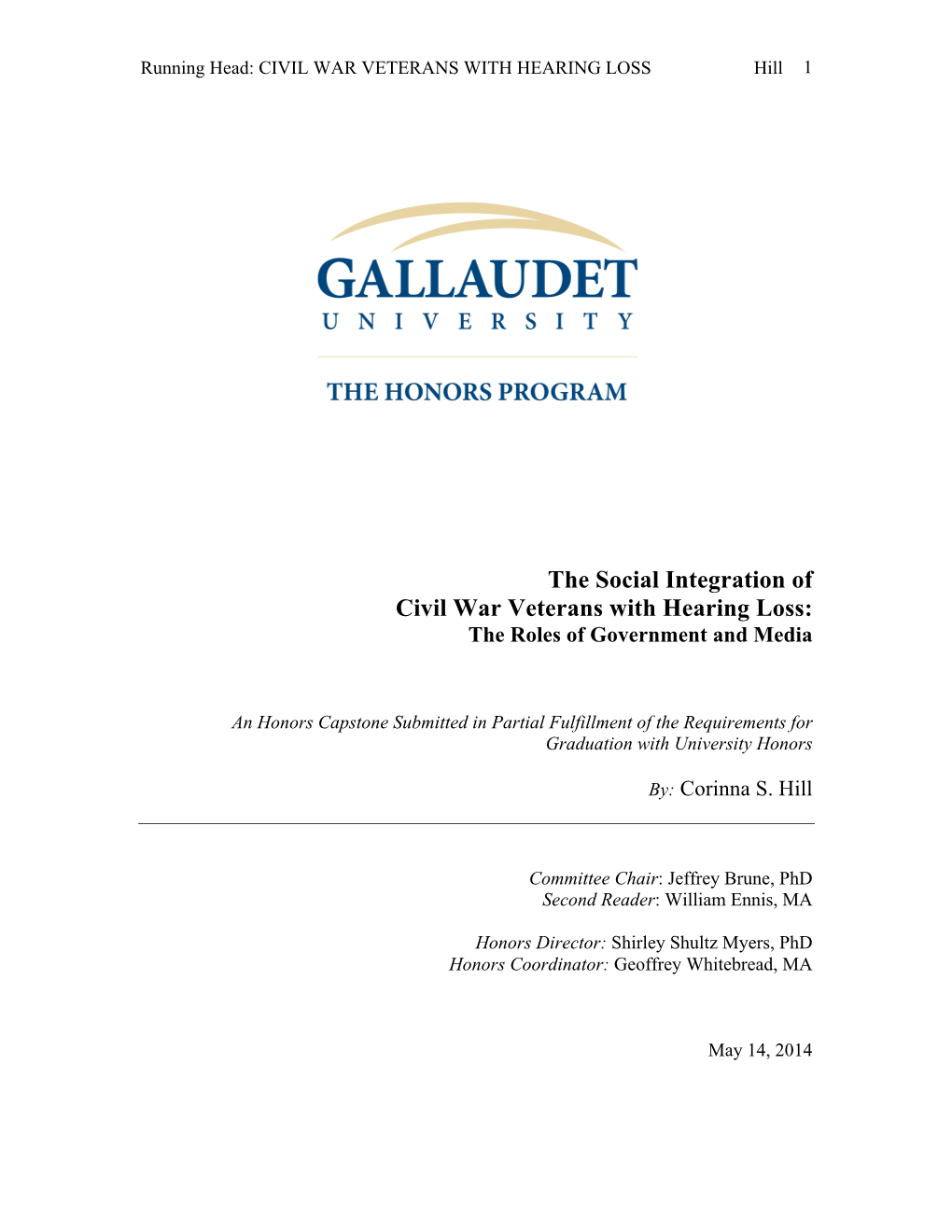 The Social Integration of Civil War Veterans with Hearing Loss: the Roles of Government and Media