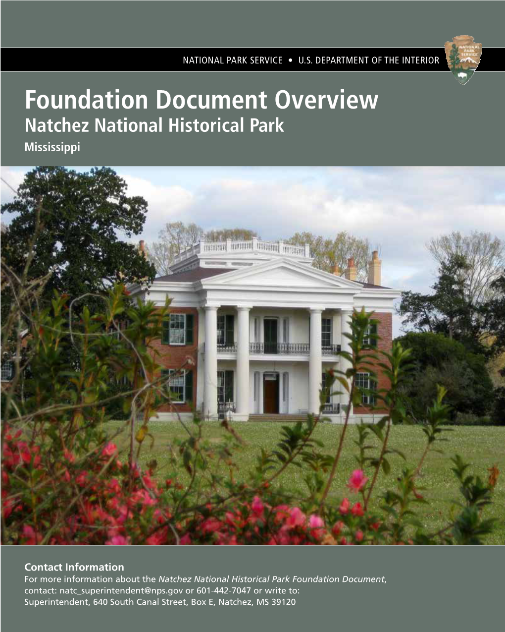 Foundation Document Overview, Natchez National Historical Park, Mississippi