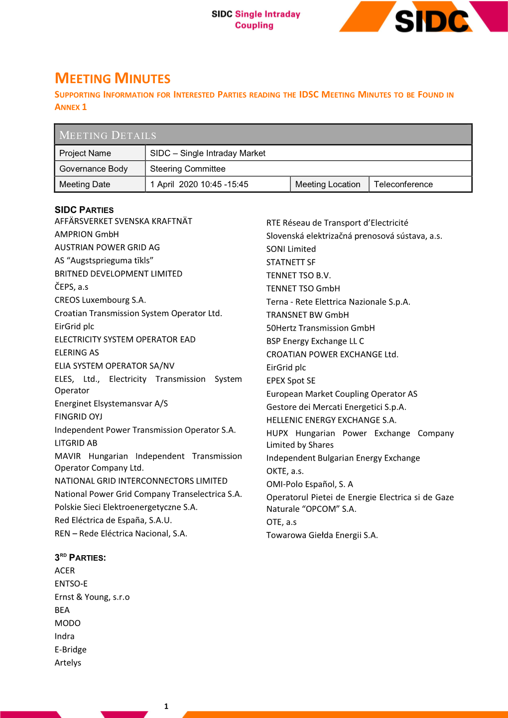 1 April 2020 SIDC IDSC