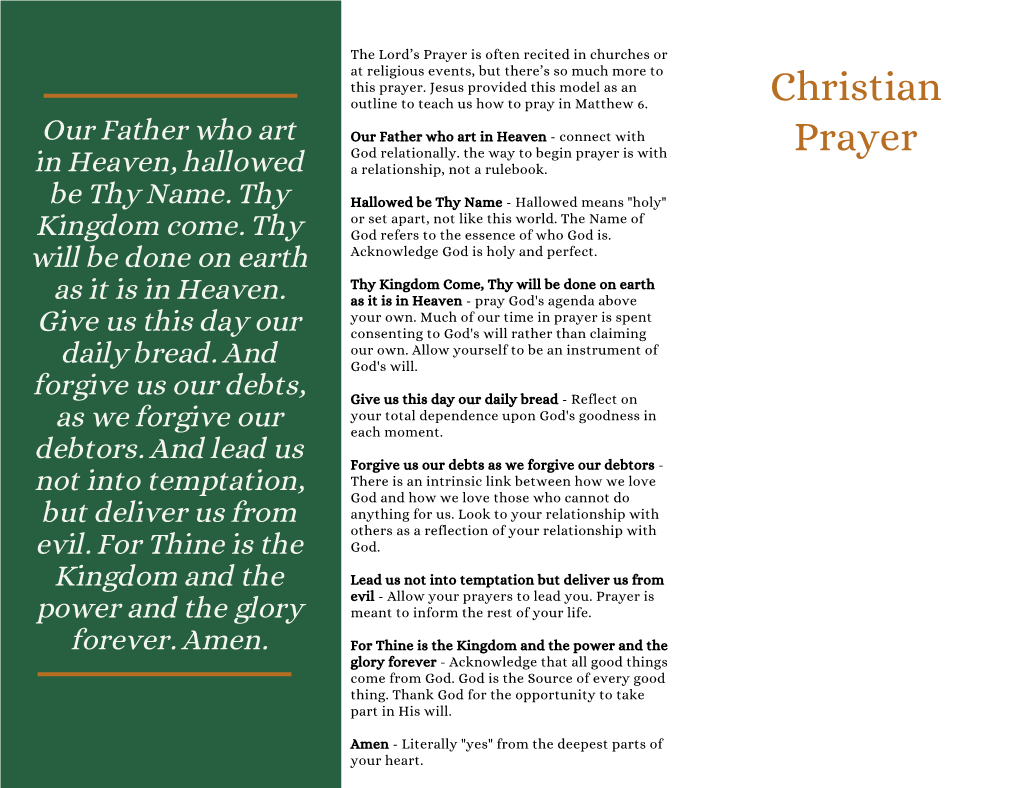 Christian Prayer