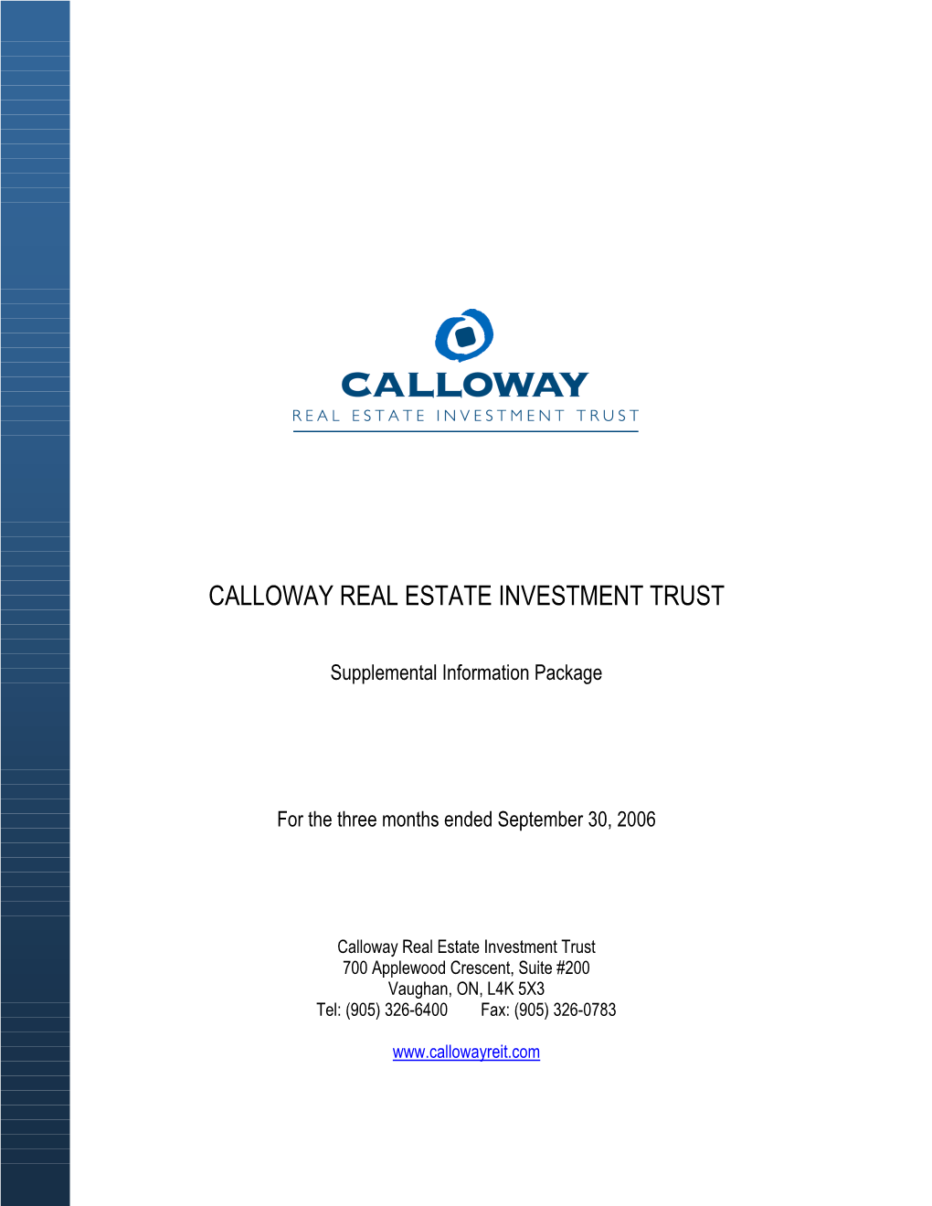 Calloway Real Estate Investment Trust