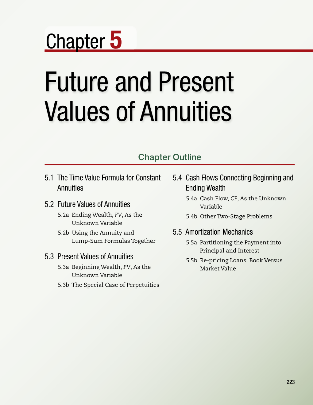 Future and Present Values of Annuities