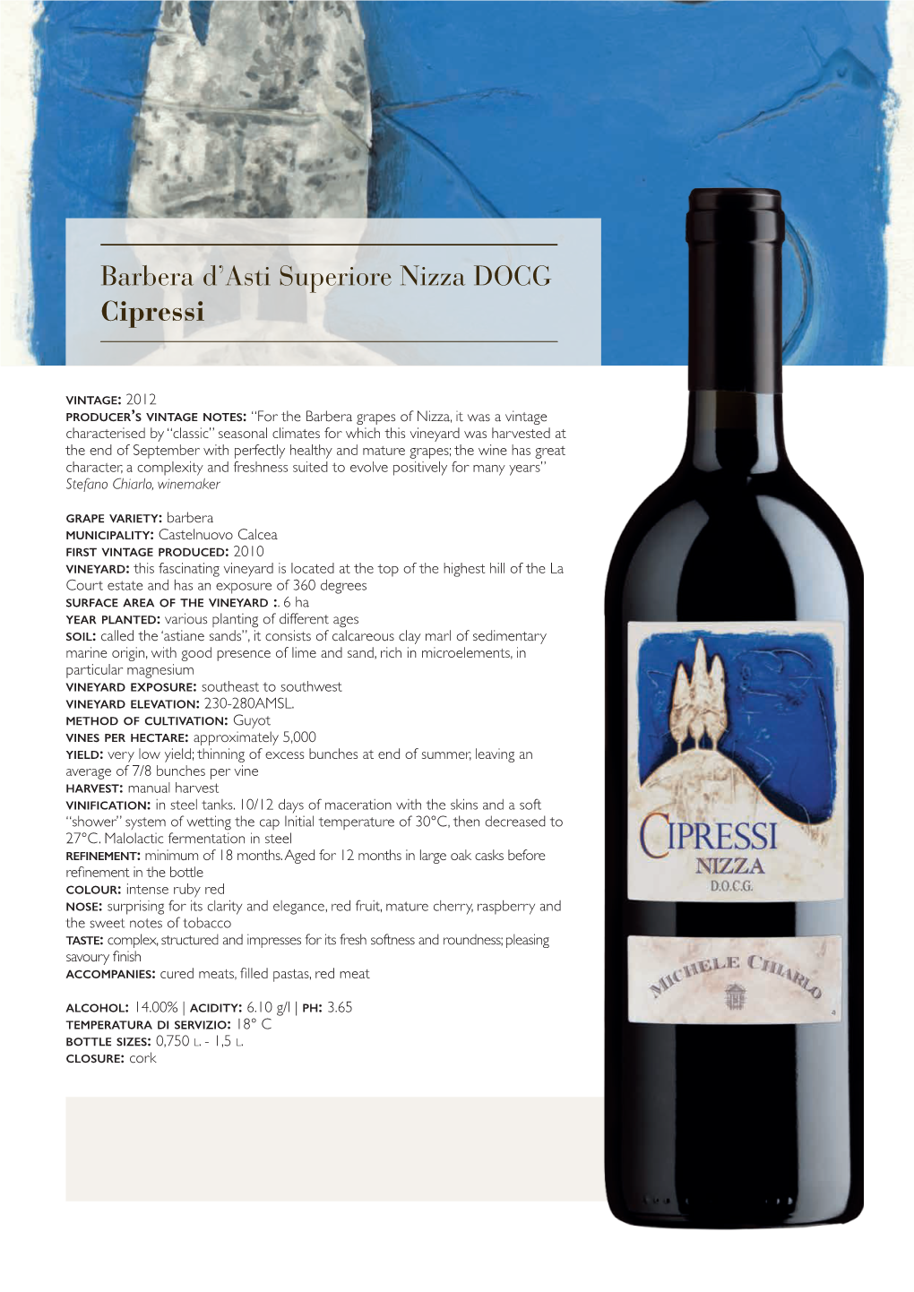 Barbera D'asti Superiore Nizza DOCG Cipressi