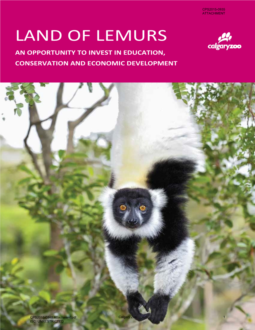 Land of Lemurs an Opportunity to Invest in Education, Conservation and Economic Development