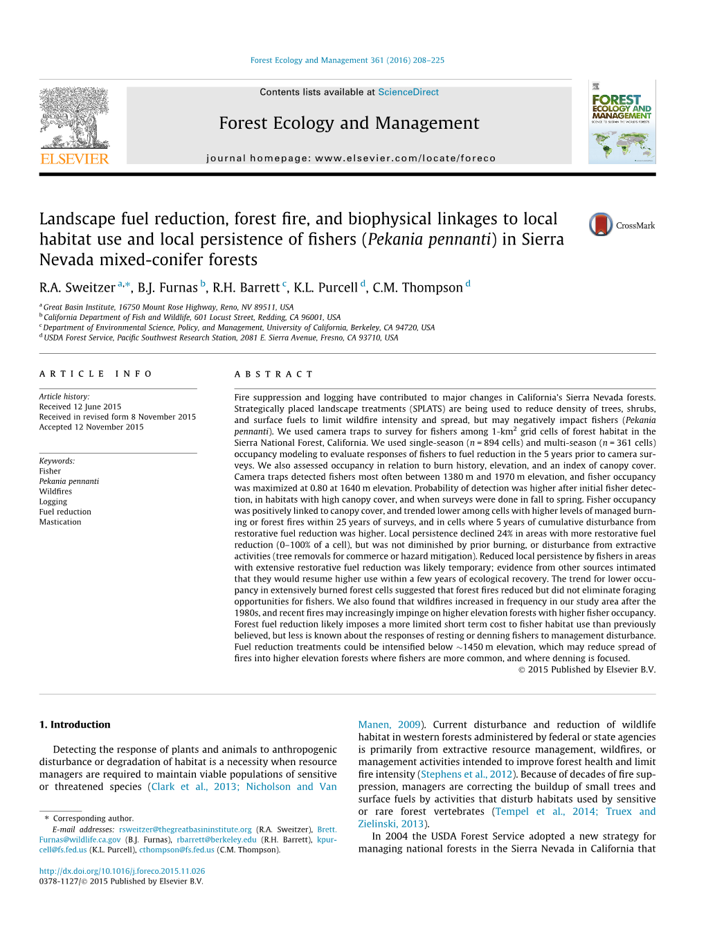 Forest Ecology and Management 361 (2016) 208–225