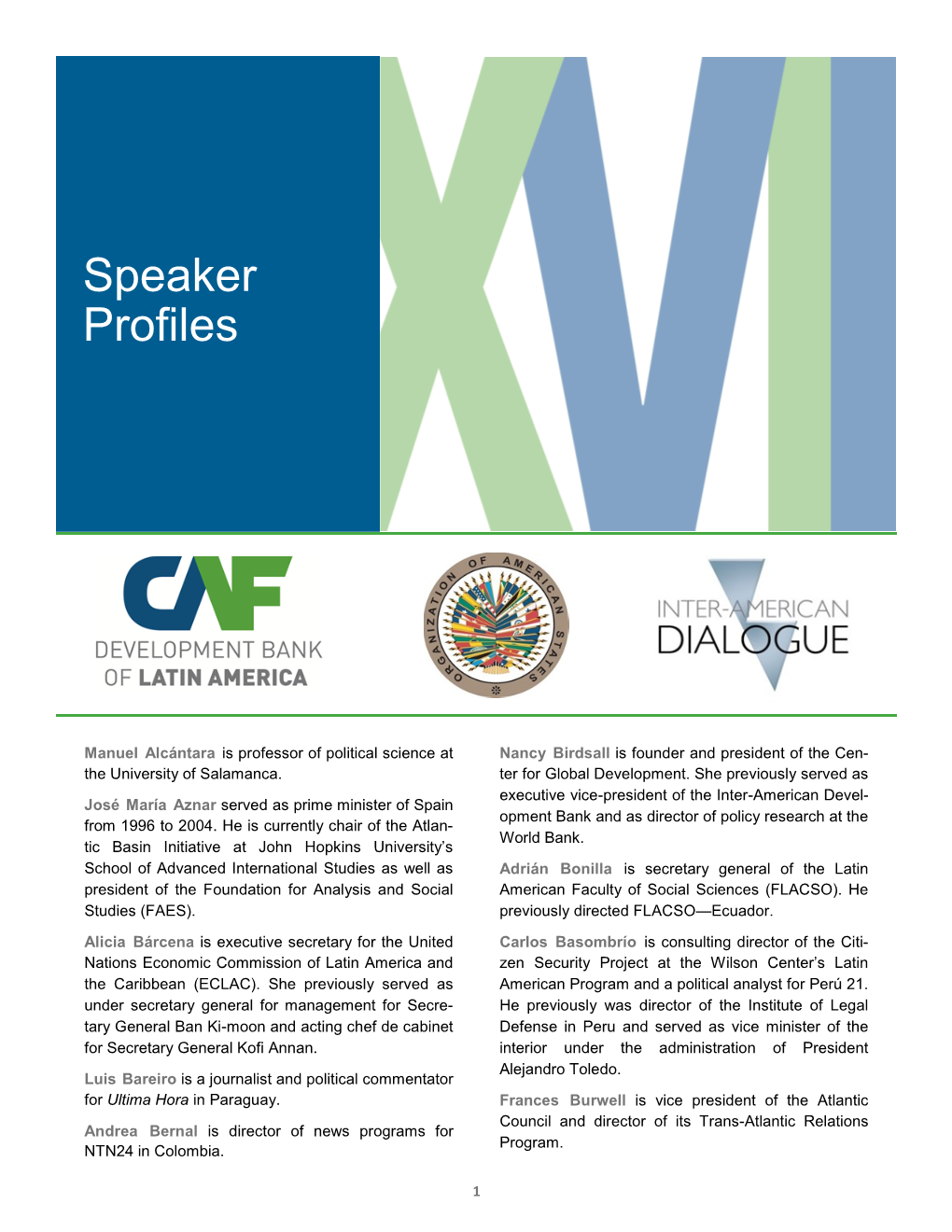 Speaker Profiles