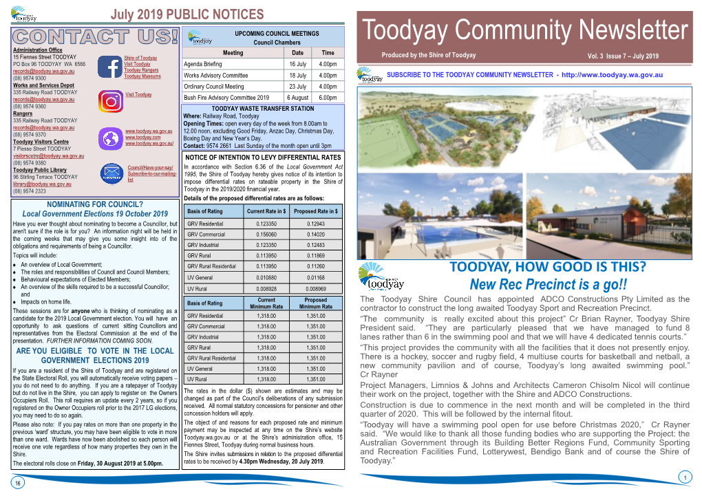 Toodyay Community Newsletter Council Chambers