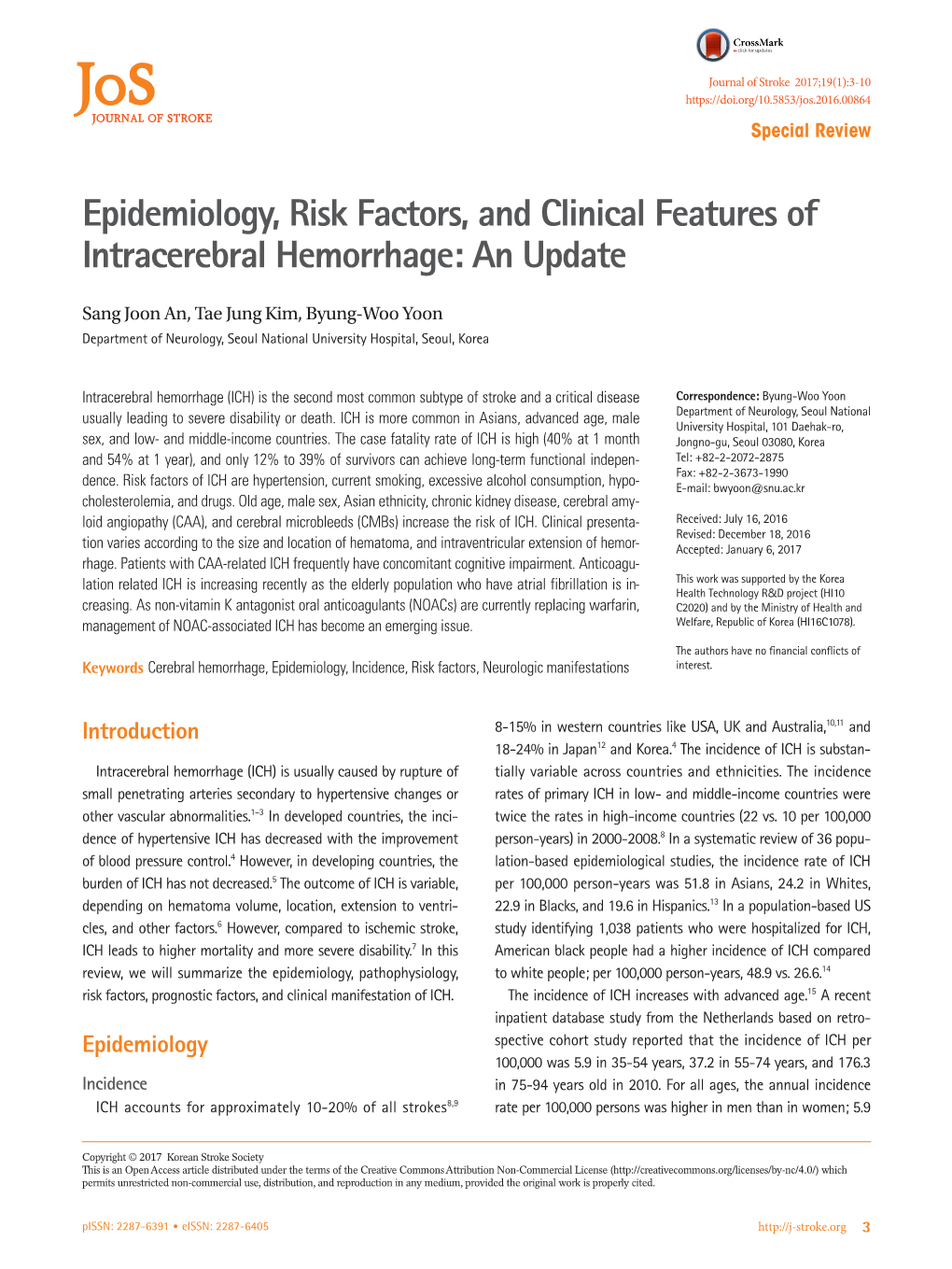 Epidemiology, Risk Factors, and Clinical Features of Intracerebral Hemorrhage: an Update