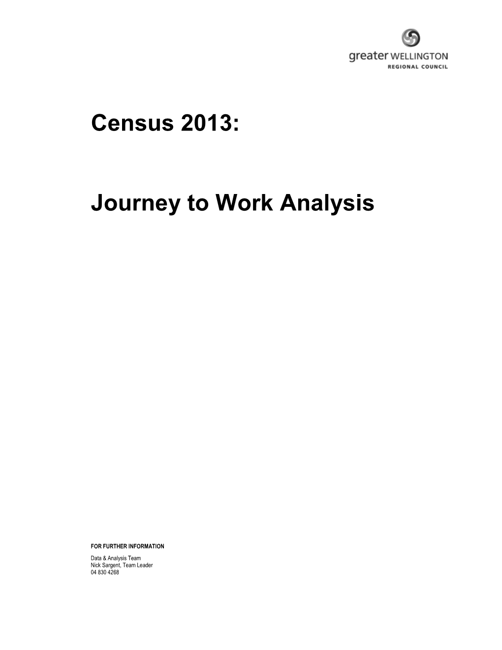 2013 Census JTW Analysis