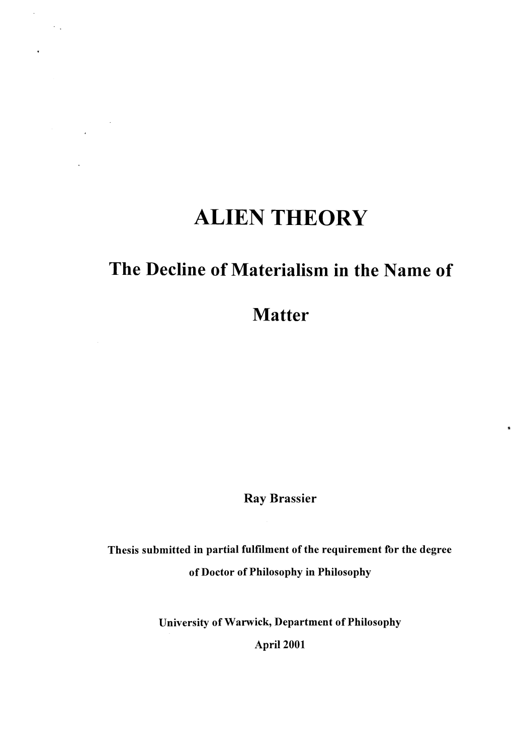 Alien Theory