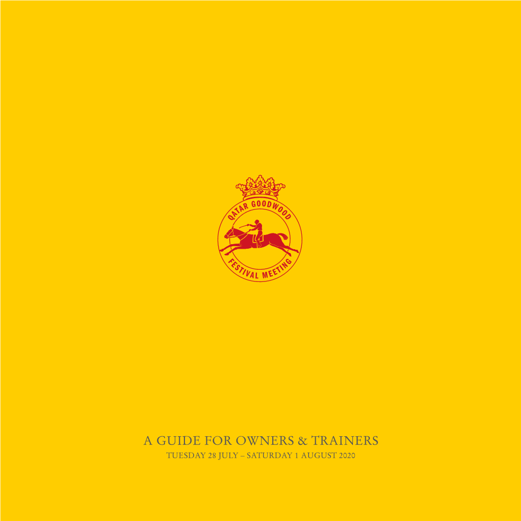 Qatar Goodwood Festival Owners & Trainers Brochure