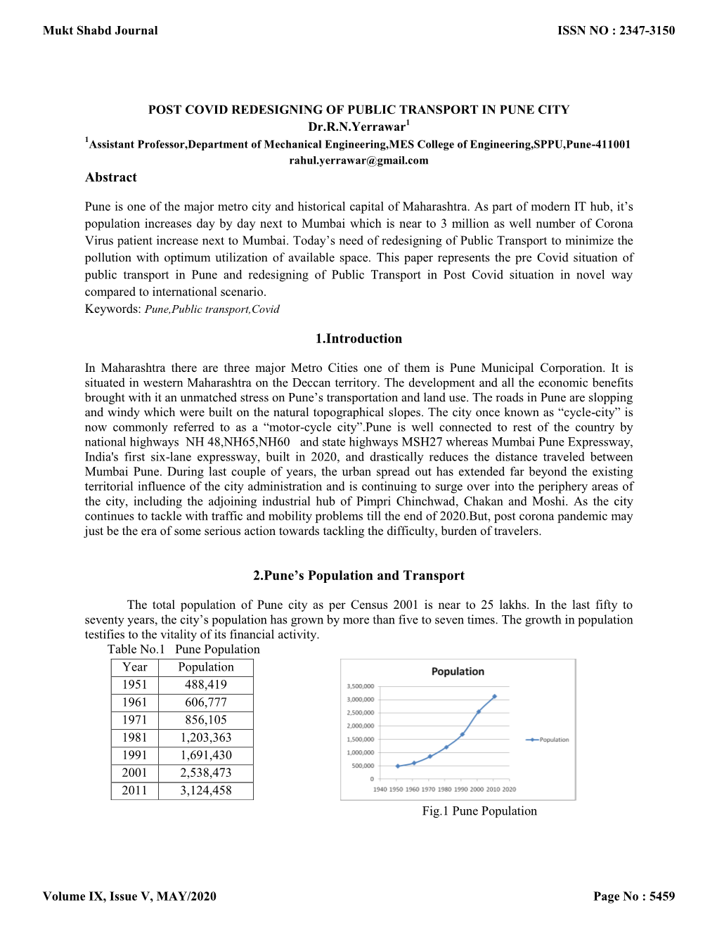 Post Covid Redesigning of Public Transport in Pune City