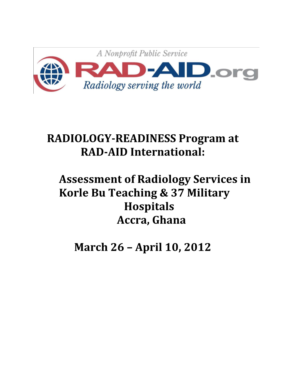 Ghana Radiology Readiness