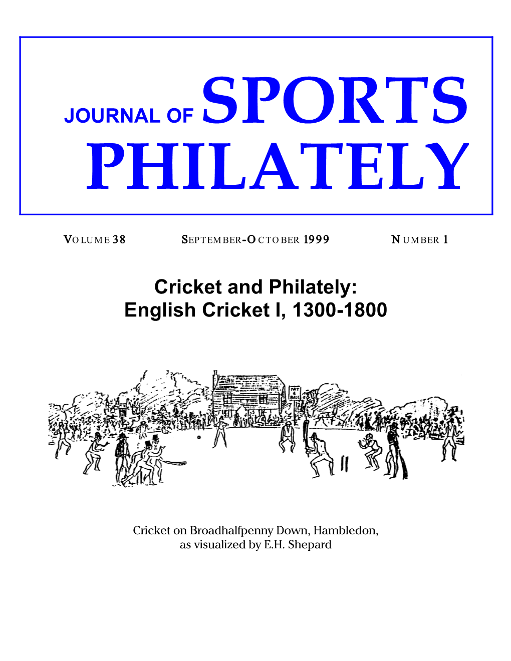 JOURNAL of SPORTS Cricket and Philately