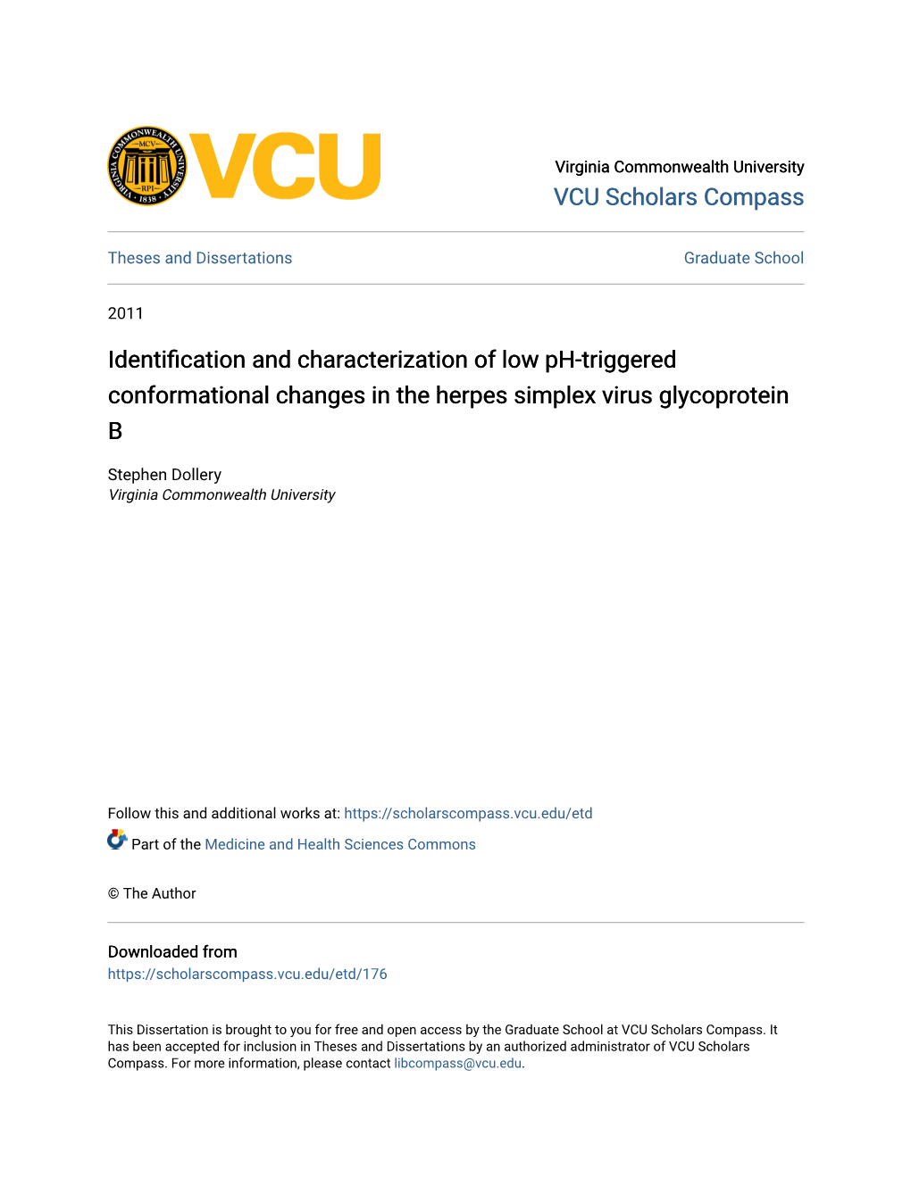 Identification and Characterization of Low Ph-Triggered Conformational Changes in the Herpes Simplex Virus Glycoprotein B