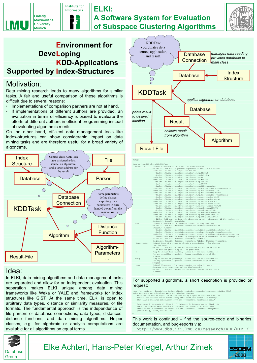 ELKI: ELKI: ELKI: a Software System for Evaluation a Software System