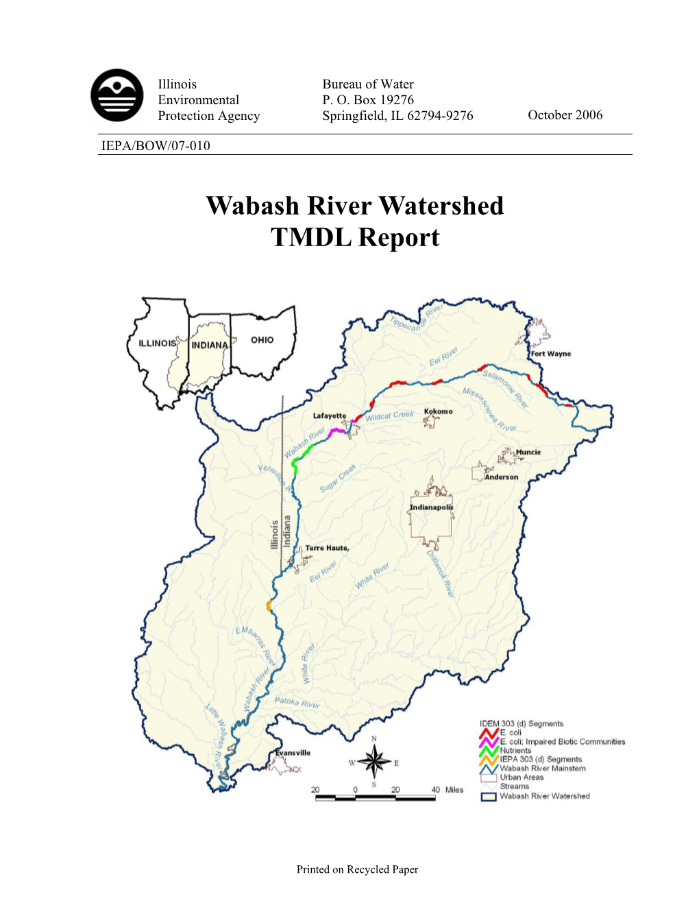 Wabash River Watershed TMDL Report