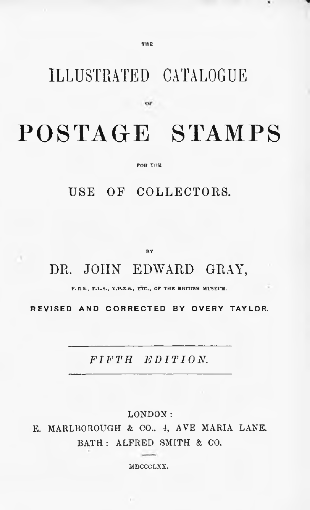 The Illustrated Catalogue of Postage Stamps
