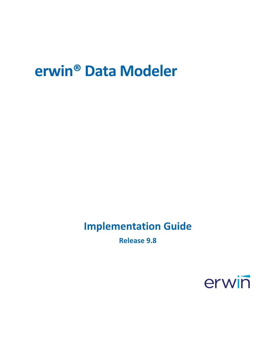 Erwin Data Modeler Implementation Guide