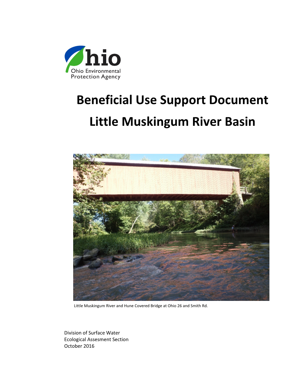 Beneficial Use Support Document Little Muskingum River Basin