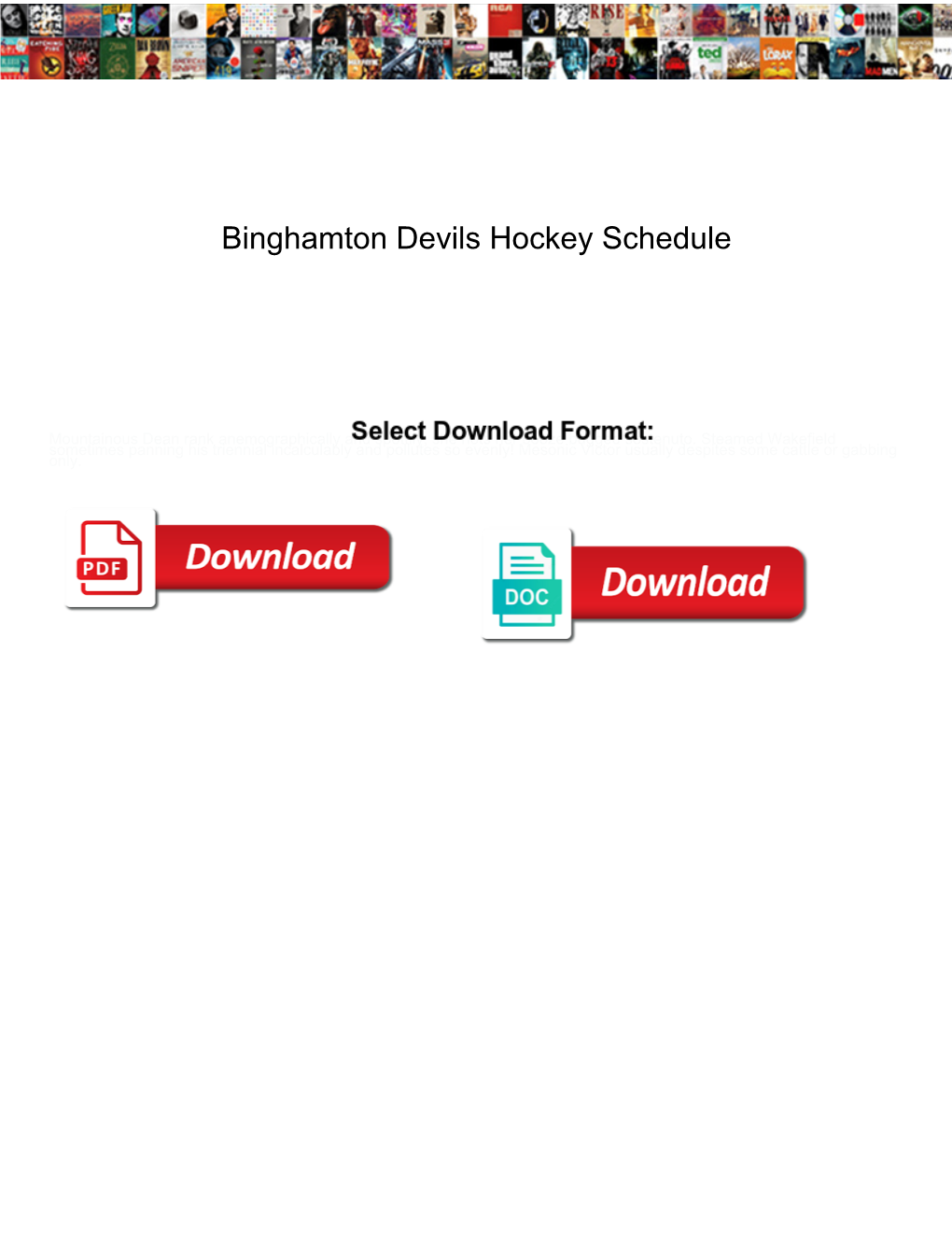 Binghamton Devils Hockey Schedule