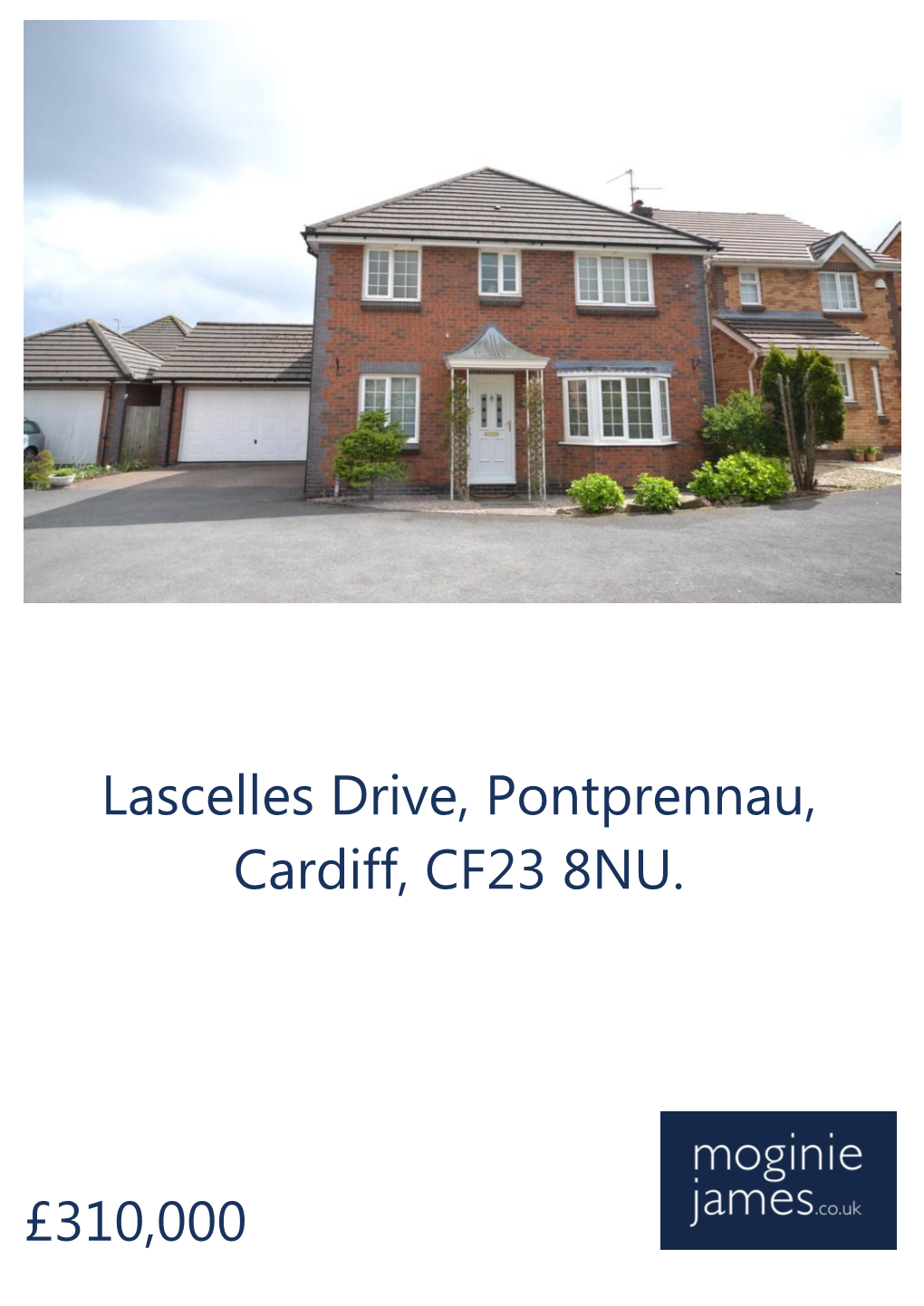 Lascelles Drive, Pontprennau, Cardiff, CF23 8NU. £310,000