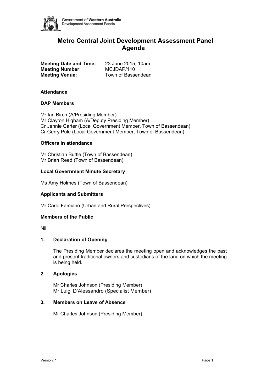 Meeting Agenda Template