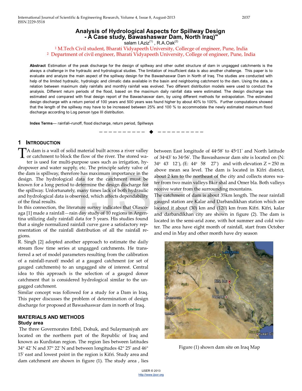 Analysis of Hydrological Aspects for Spillway Design