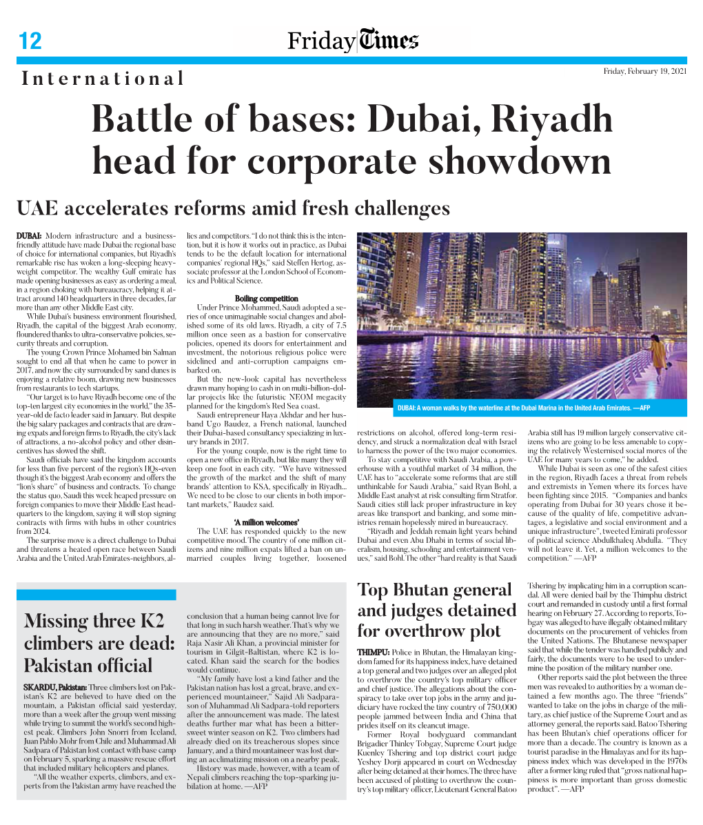 Battle of Bases: Dubai, Riyadh Head for Corporate Showdown UAE Accelerates Reforms Amid Fresh Challenges
