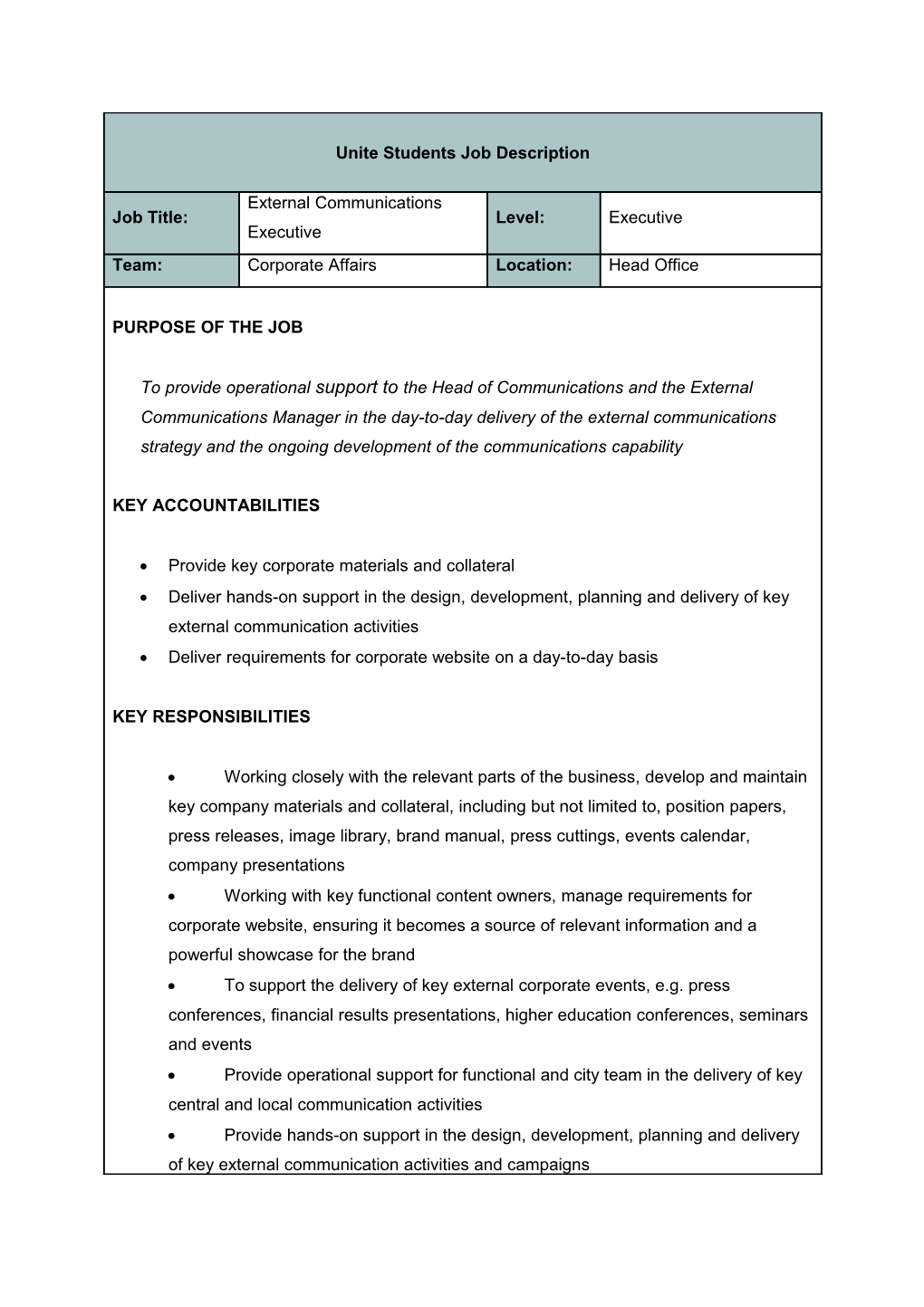 Provide a Triage Point of Contact for Media Enquiries