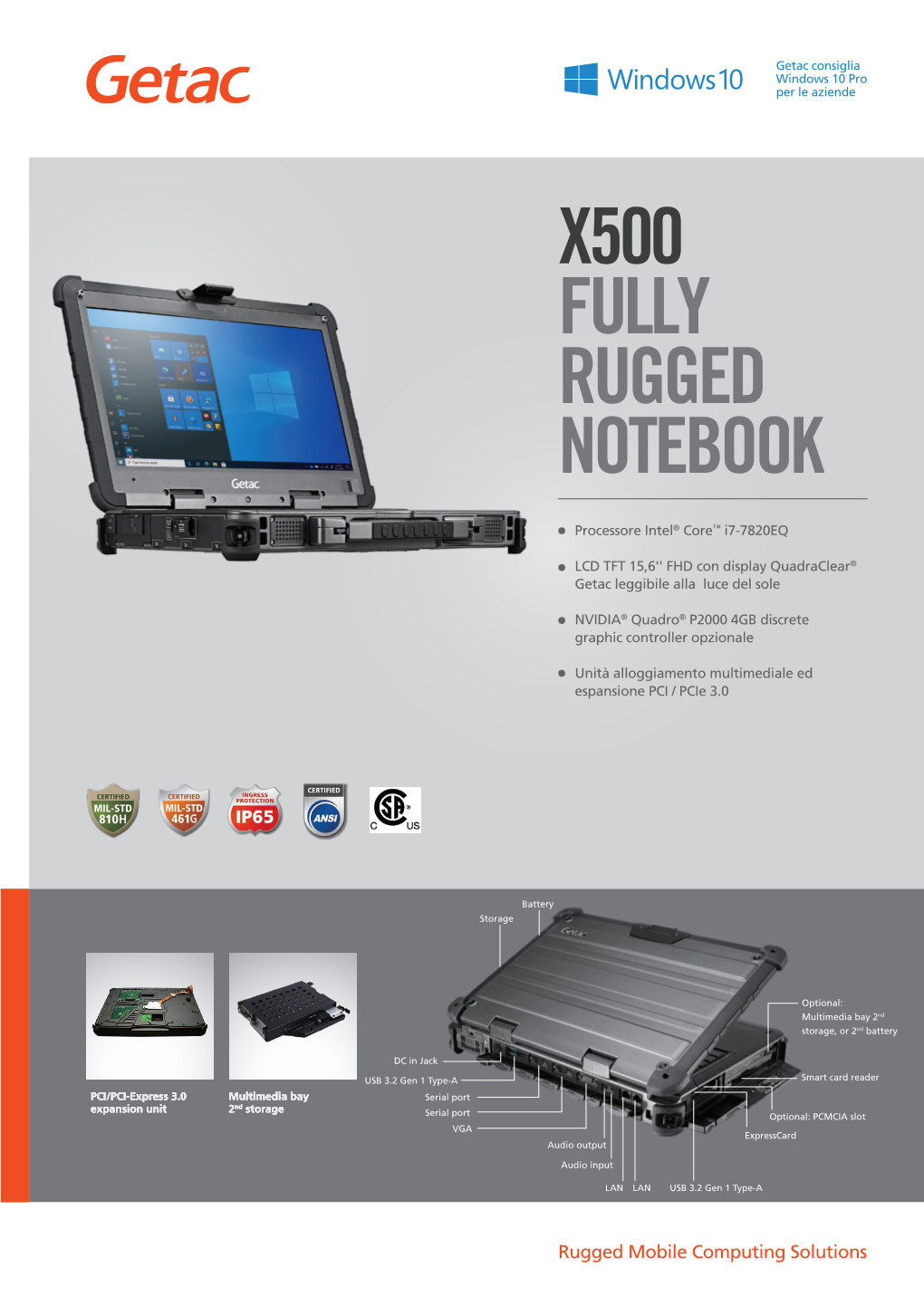 X500 Fully Rugged Notebook