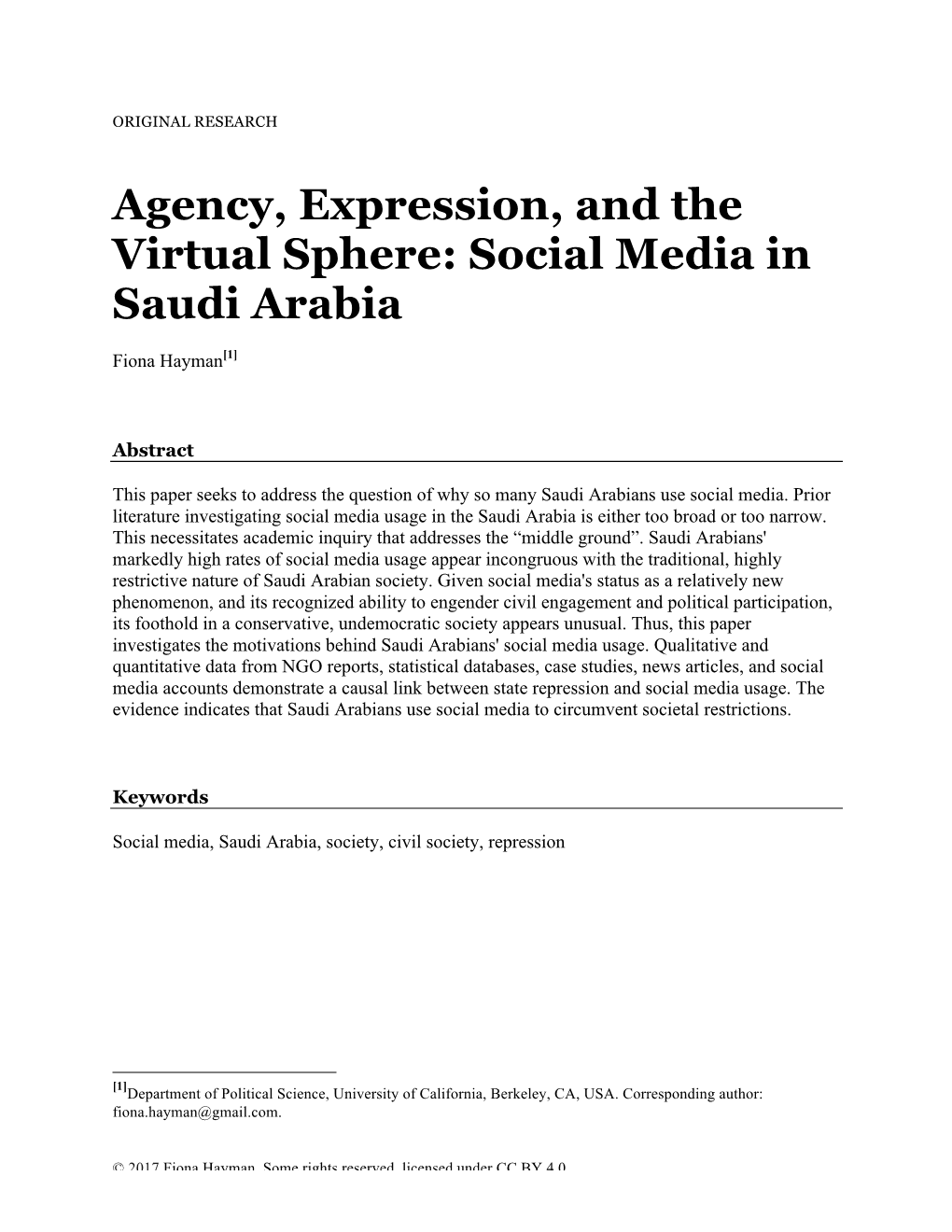 Social Media in Saudi Arabia