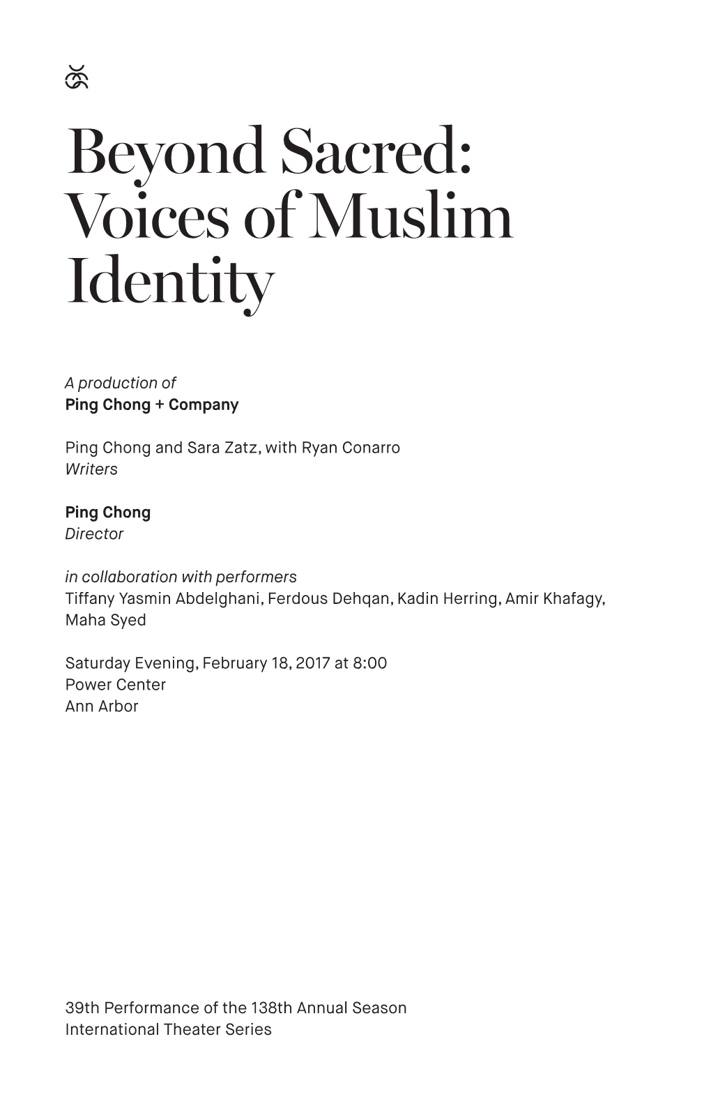 Beyond Sacred: Voices of Muslim Identity