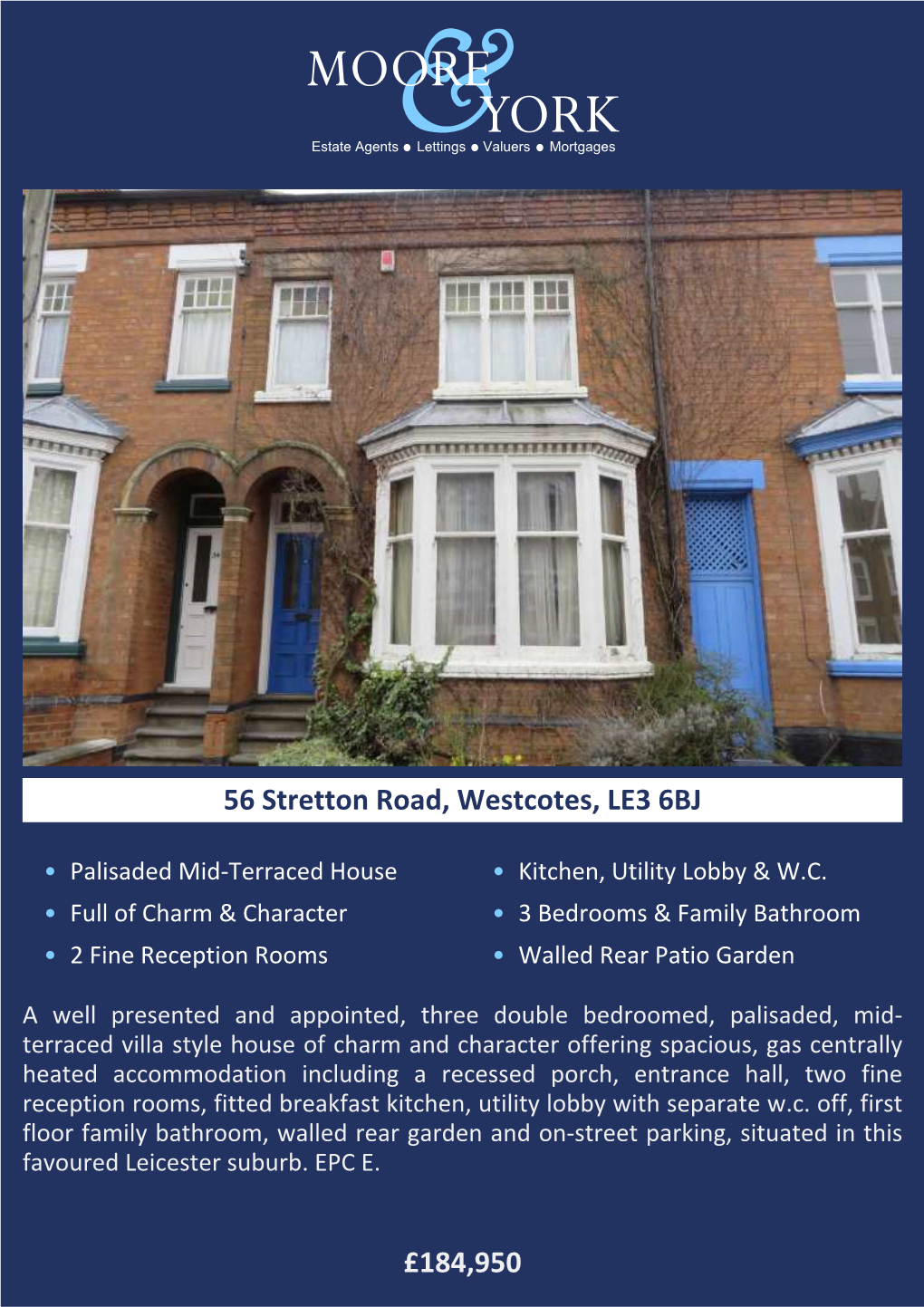 £184,950 56 Stretton Road, Westcotes, LE3