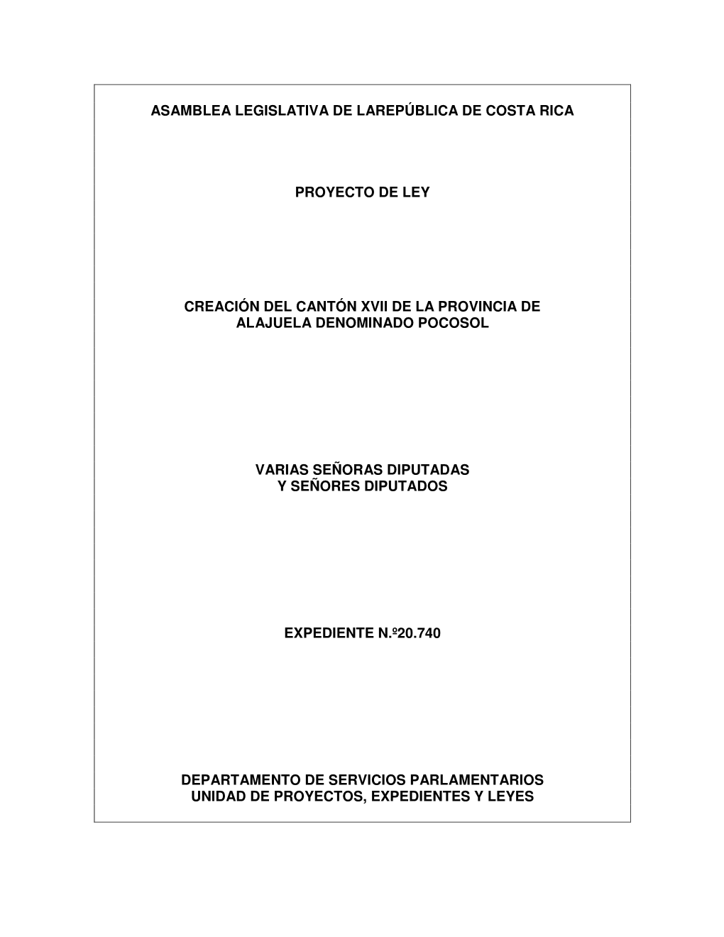 Asamblea Legislativa De Larepública De Costa Rica