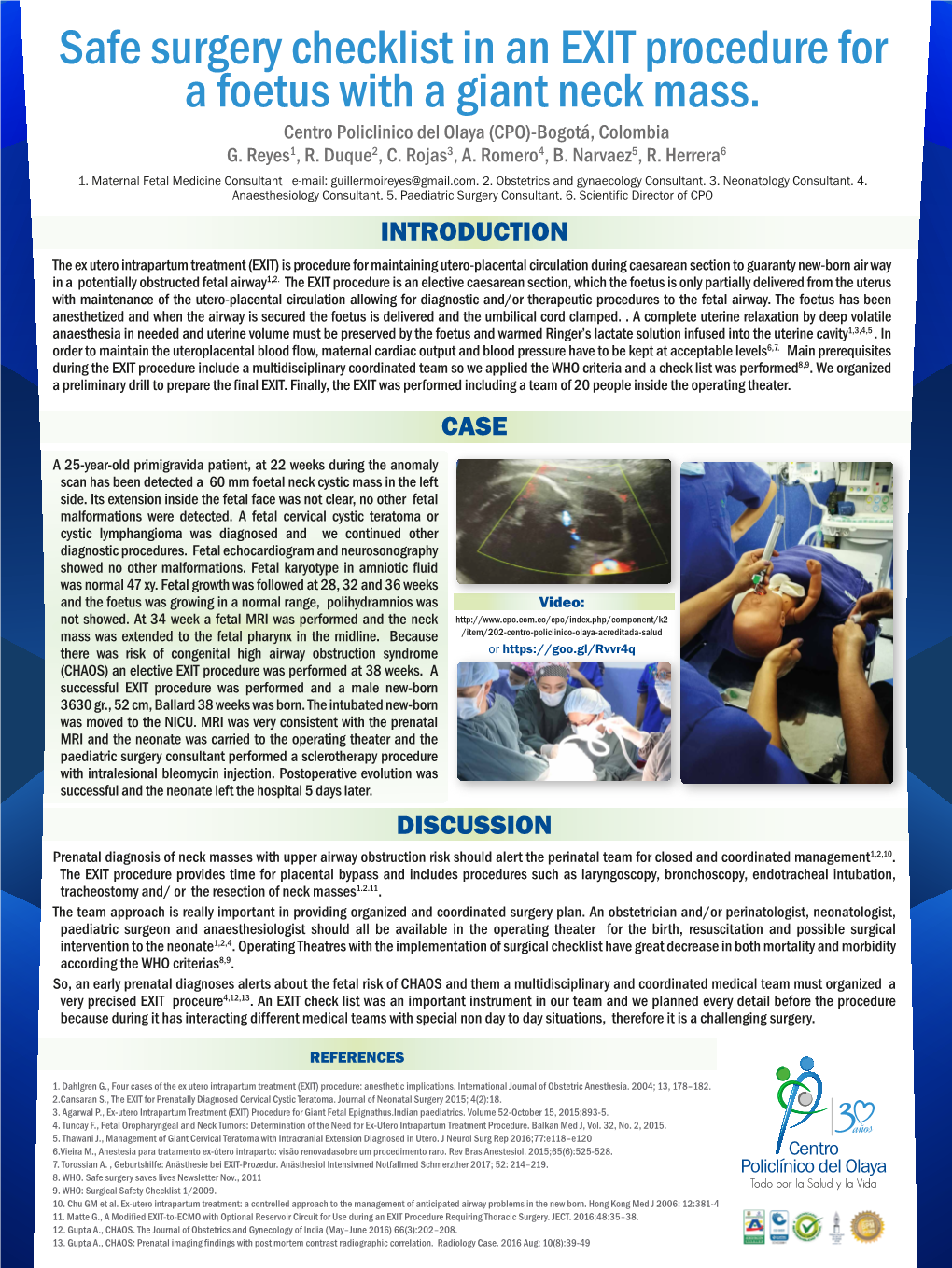 Safe Surgery Checklist in an EXIT Procedure for a Foetus with a Giant Neck Mass