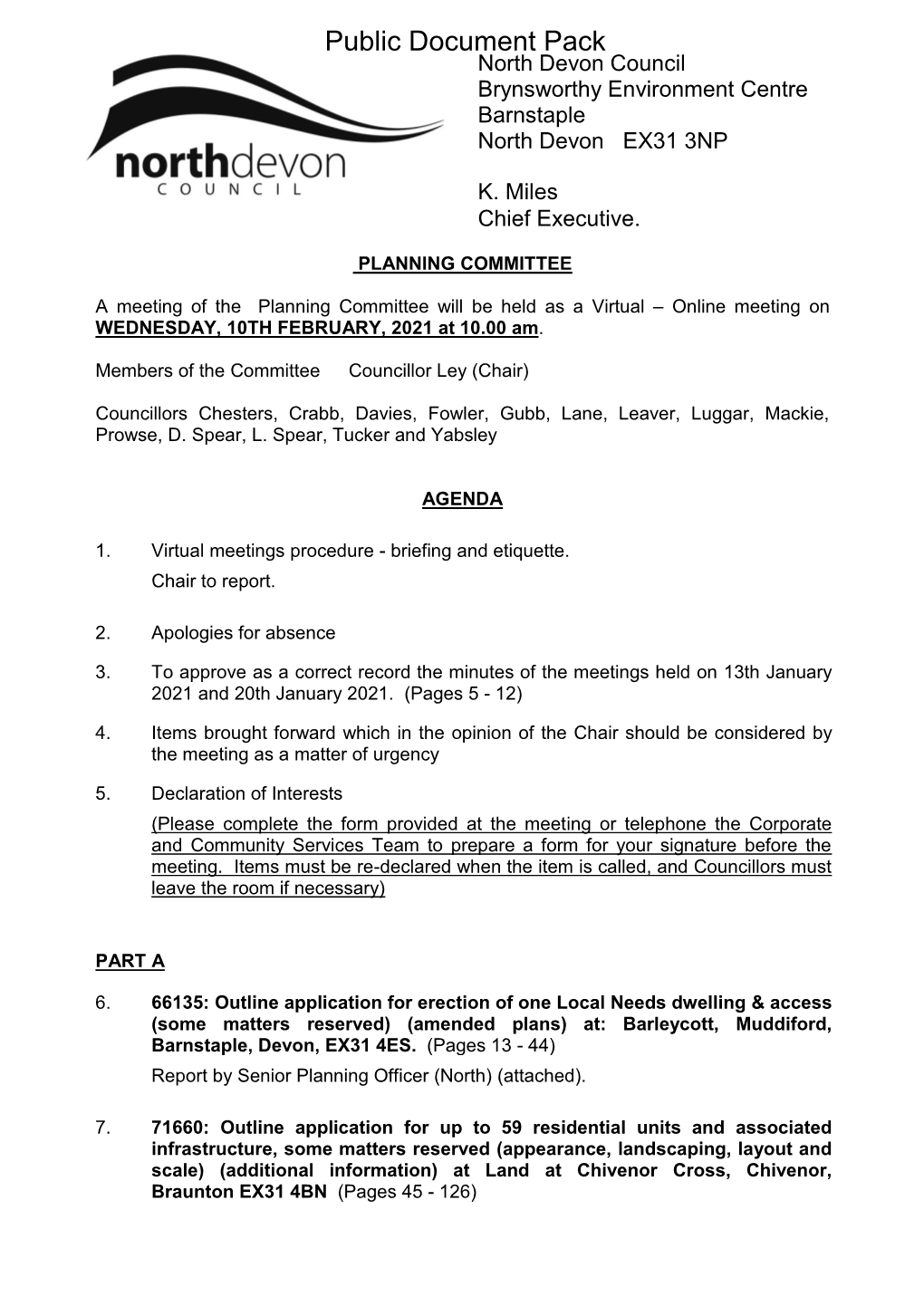 (Public Pack)Agenda Document for Planning Committee, 10/02/2021