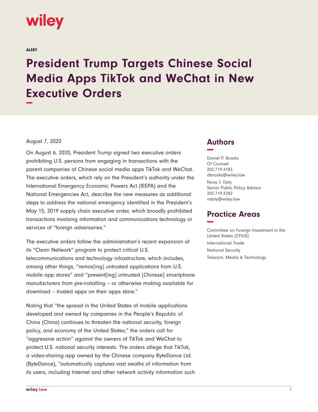 President Trump Targets Chinese Social Media Apps Tiktok and Wechat in New Executive Orders −