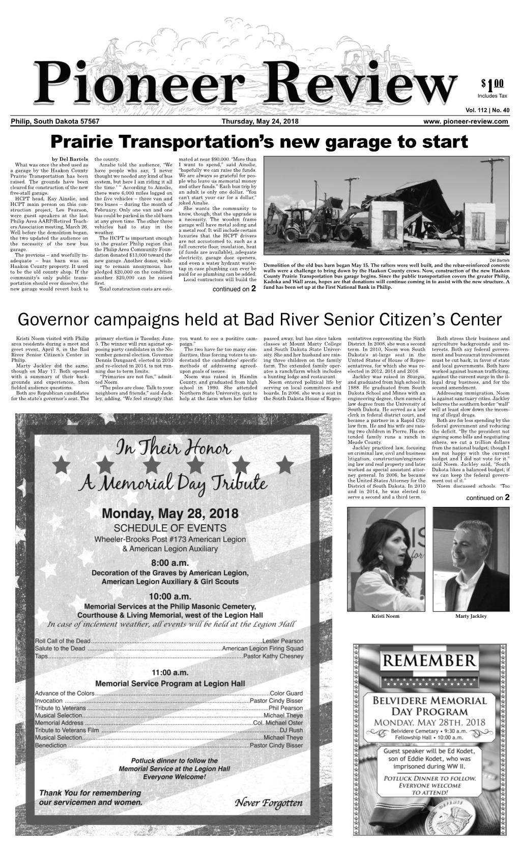 Governor Campaigns Held at Bad River Senior Citizen's Center