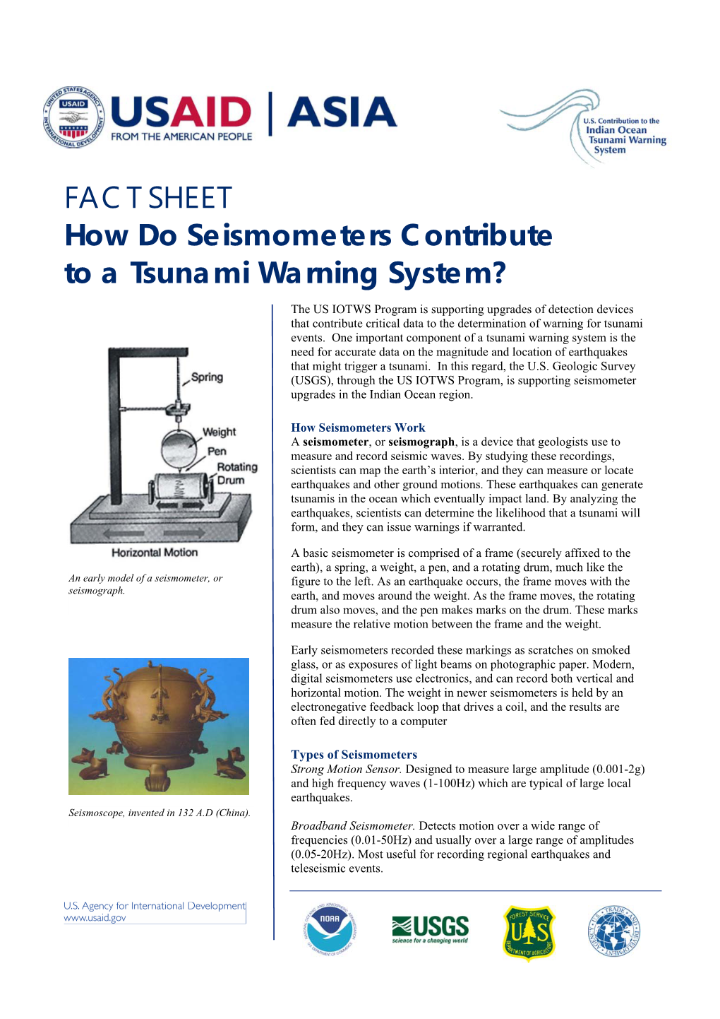 How Do Seismometers Contribute to a Tsunami Warning System?