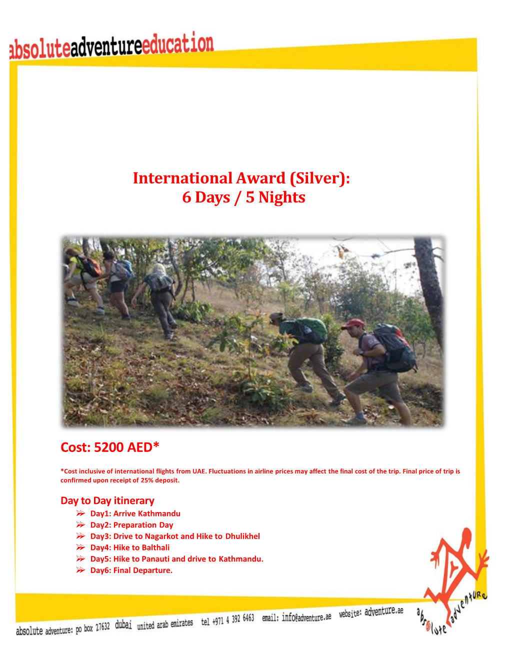Download Our Dofe Silver Itinerary