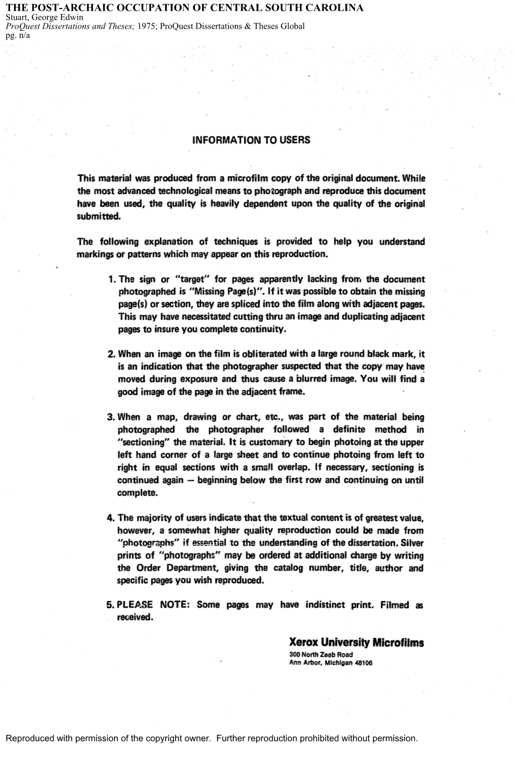 Xerox University Microfilms 300 North Zeeb Road Ann Arbor, Michigan 48106