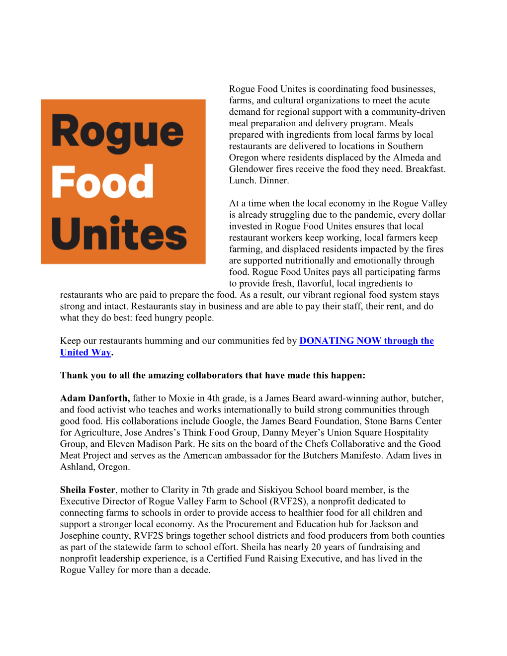 Rogue Food Unites Is Coordinating Food Businesses, Farms, and Cultural