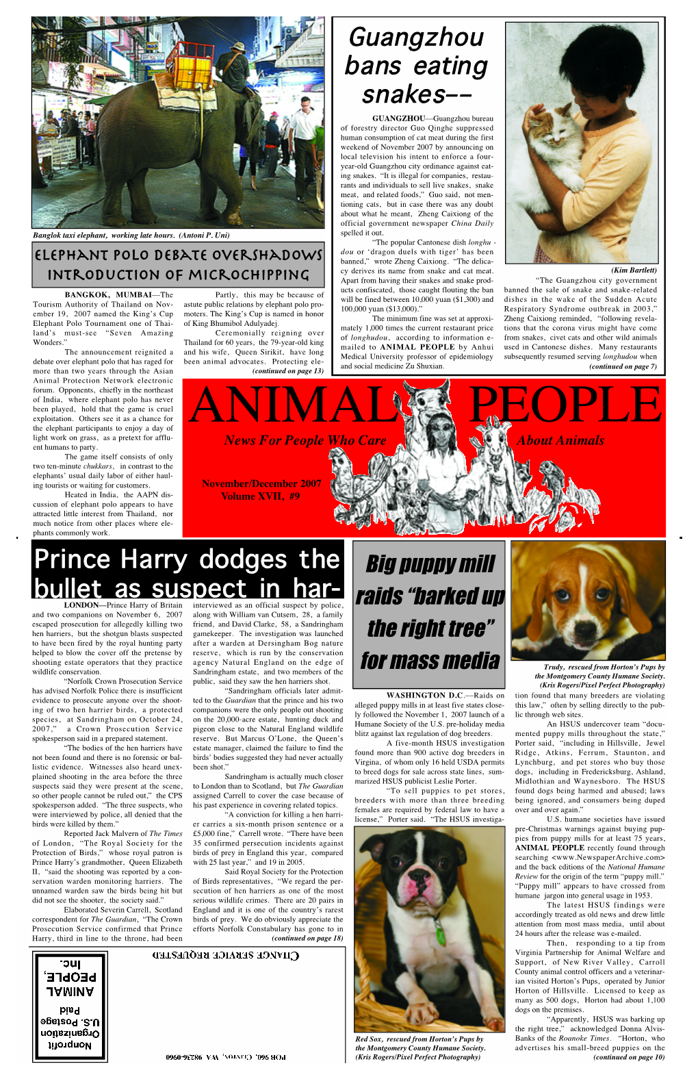 Animal People News