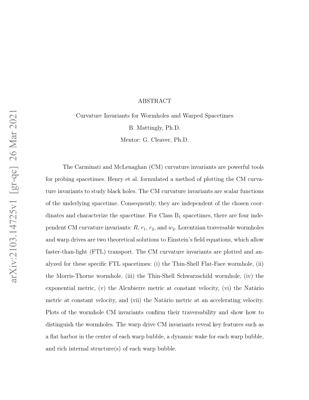 Curvature Invariants for Wormholes and Warped Spacetimes